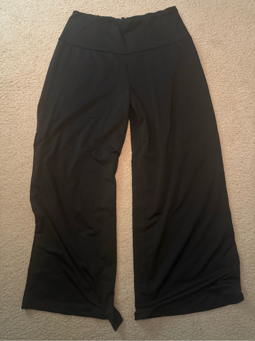 Wide Leg Black Yoga Pants